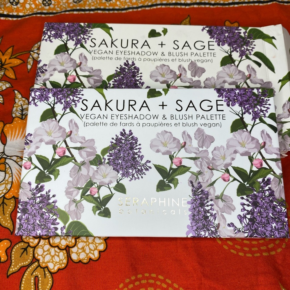 Seraphine Botanicals Makeup Sakura + Sage Vegan Eyeshadow & Blush Palette